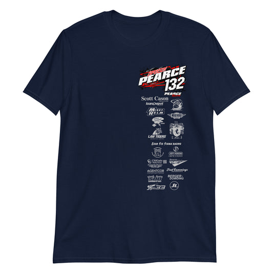 2023 Pearce Racing T-Shirt White Logo's