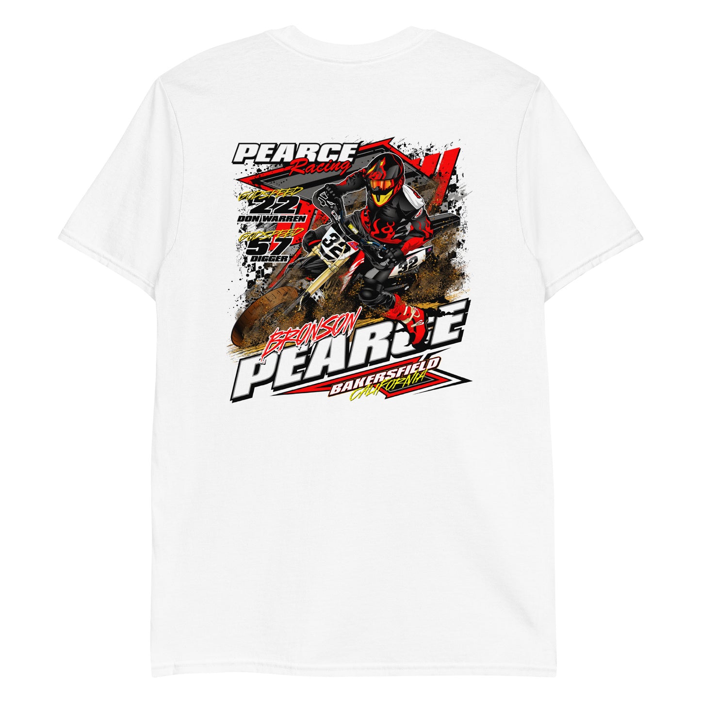 2023 Pearce Racing T-Shirt White Logo's