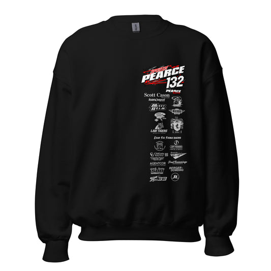 2023 Pearce Racing Crewneck White Logo's