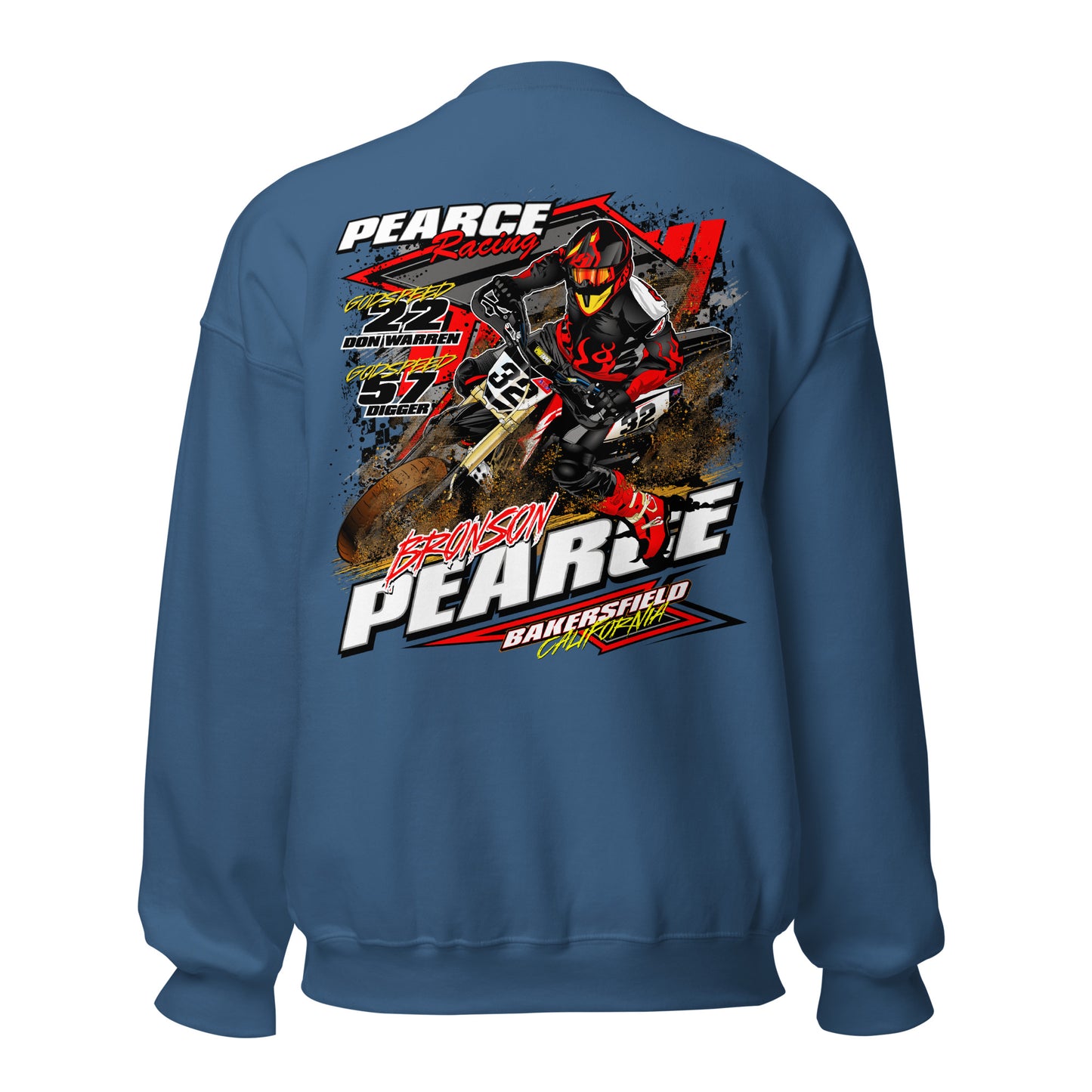 2023 Pearce Racing Crewneck White Logo's