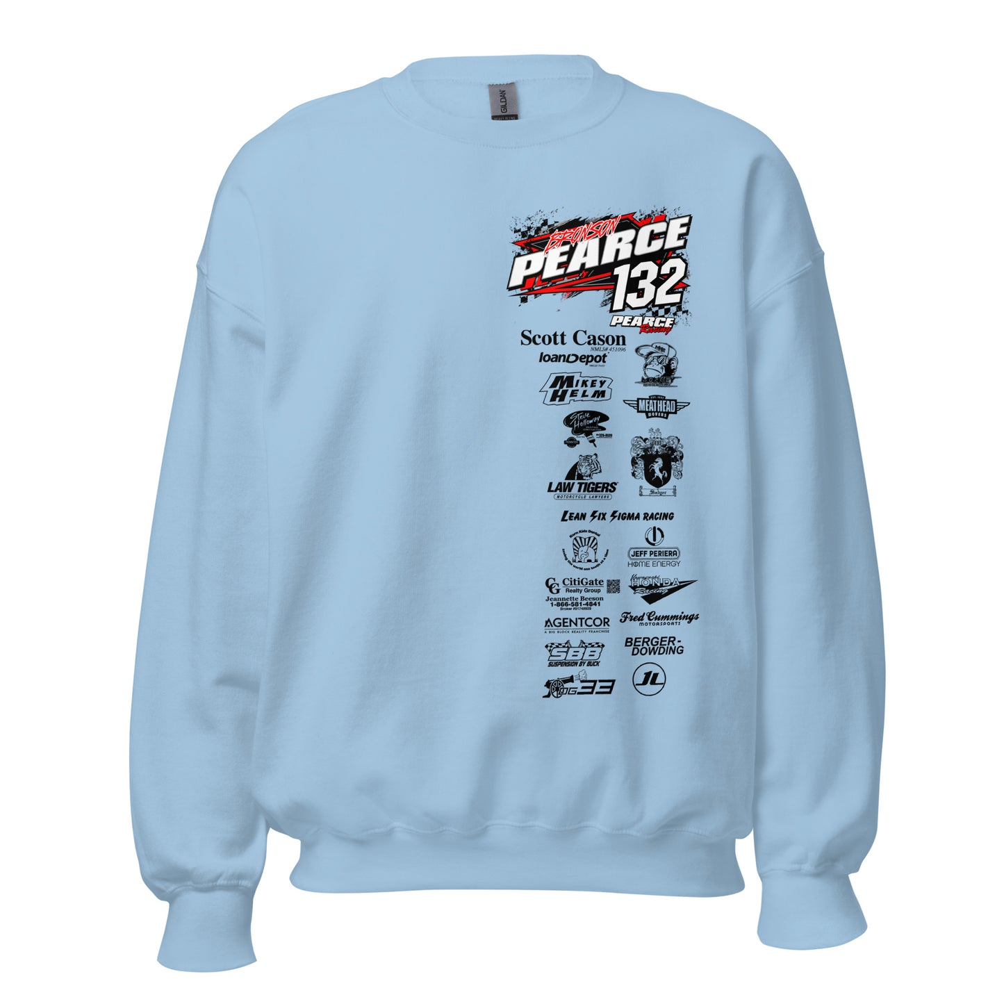 2023 Pearce Racing Crewneck Black Logo's