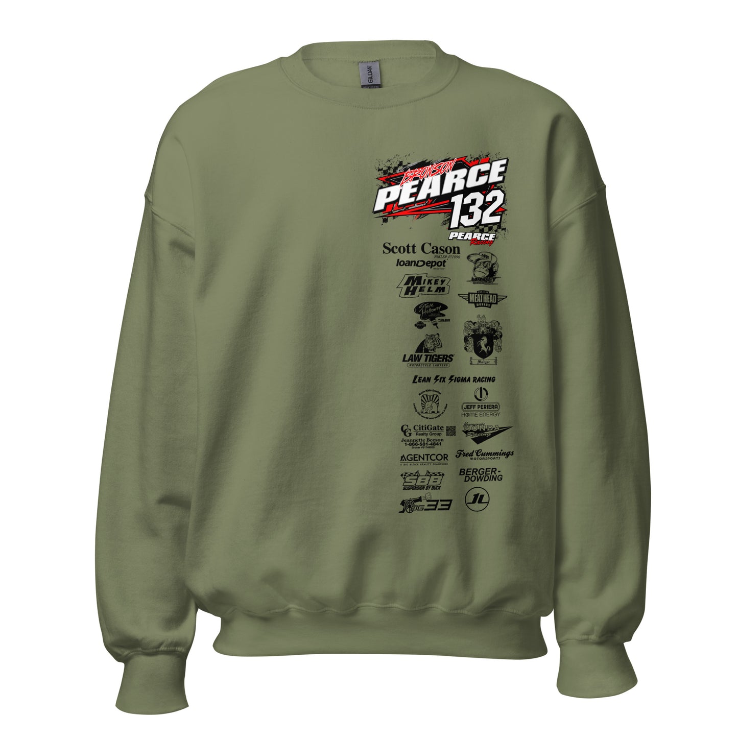 2023 Pearce Racing Crewneck Black Logo's