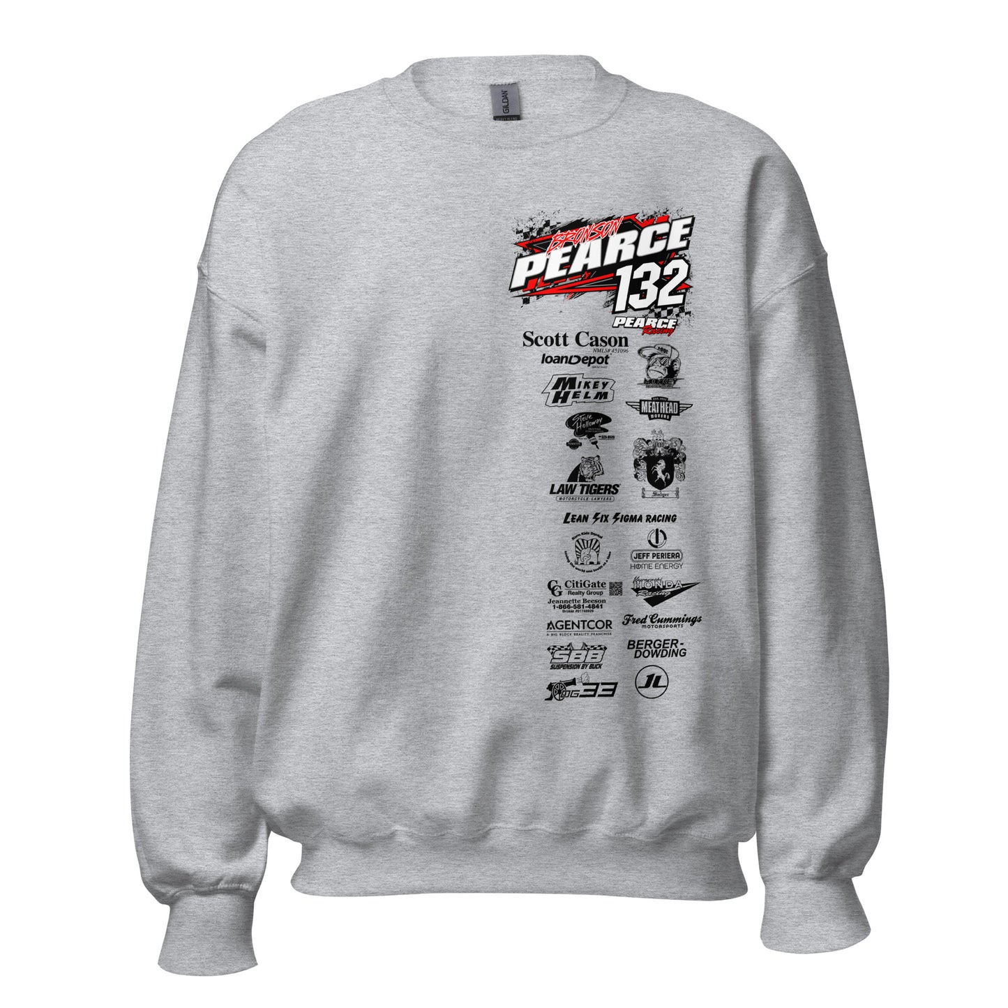 2023 Pearce Racing Crewneck Black Logo's