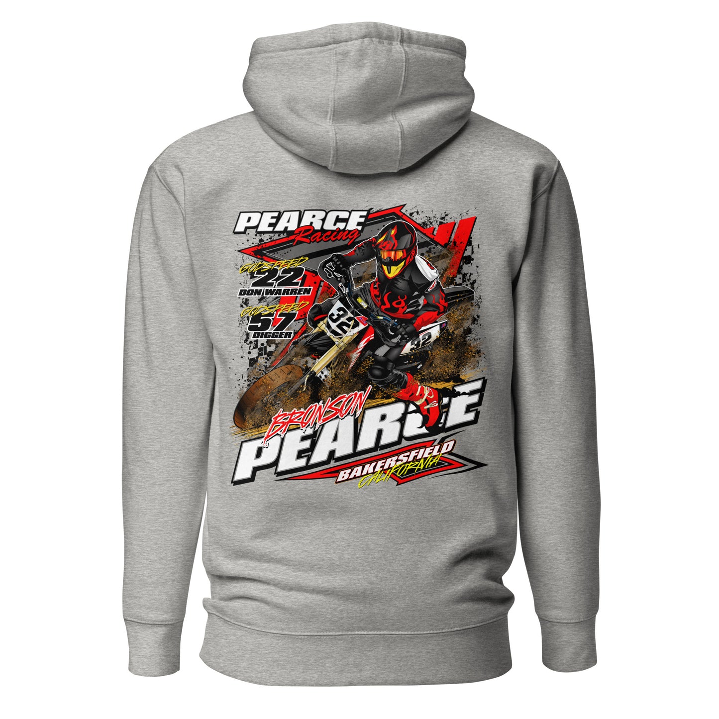 2023 Pearce Racing Hoodies Black Logo's
