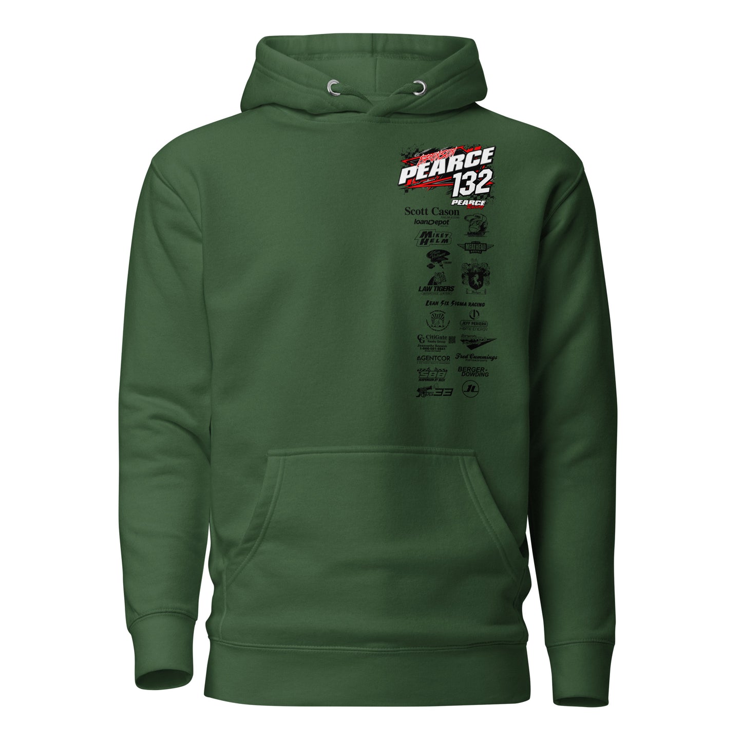 2023 Pearce Racing Hoodies Black Logo's