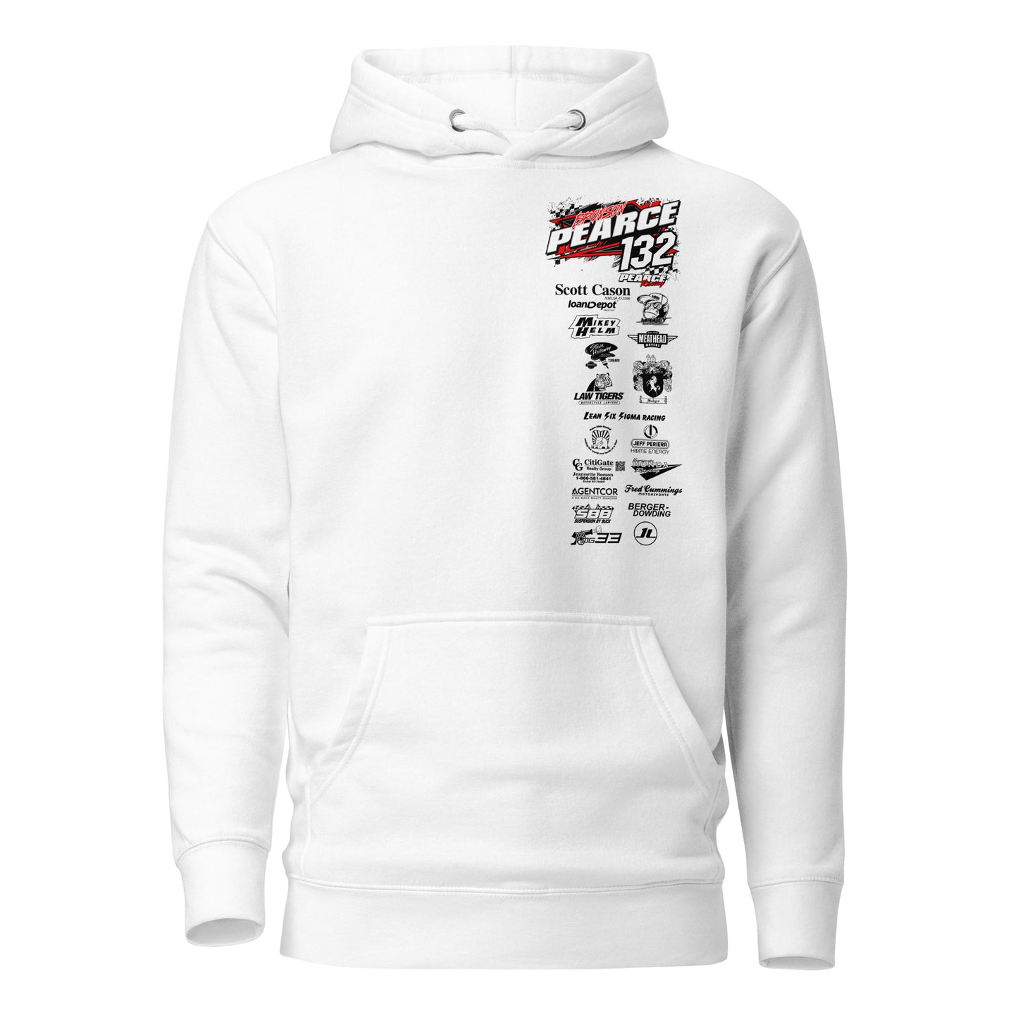 2023 Pearce Racing Hoodies Black Logo's