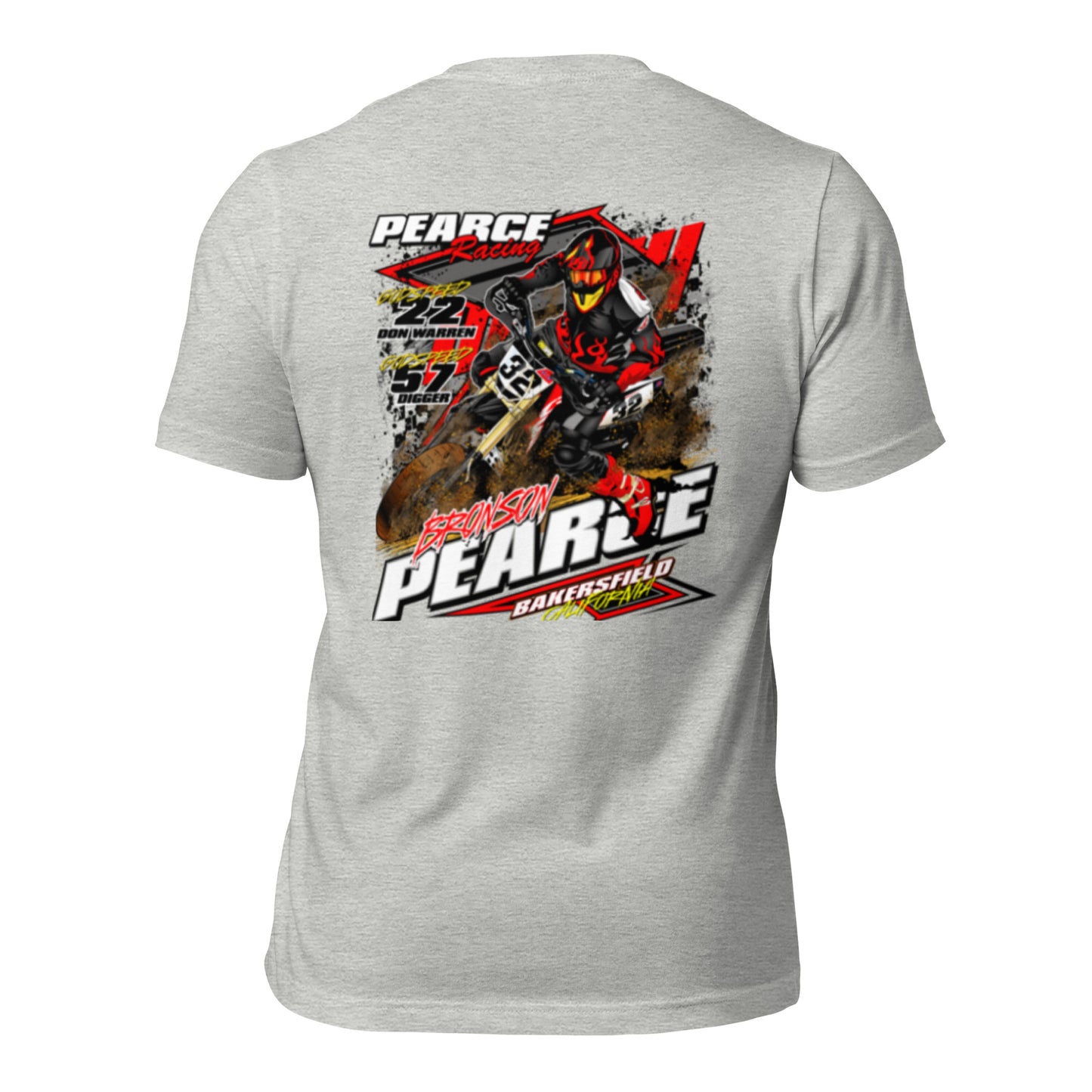 2023 Pearce Racing T-Shirt Bella + Canvas Light Colors