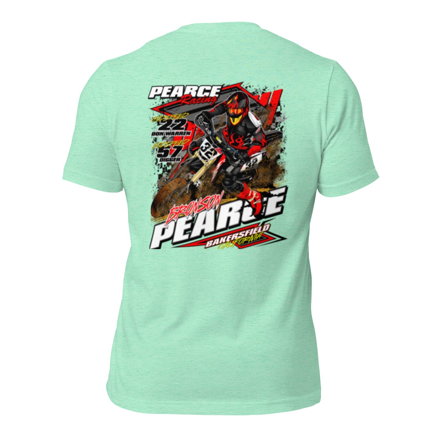 2023 Pearce Racing T-Shirt Bella + Canvas Light Colors