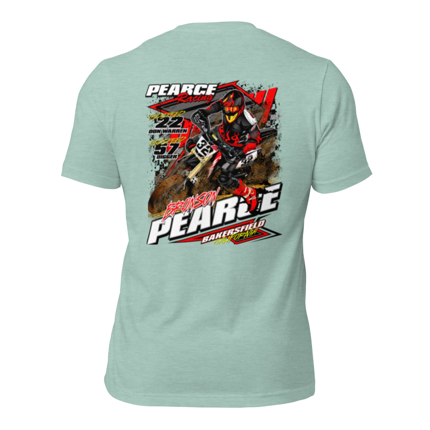 2023 Pearce Racing T-Shirt Bella + Canvas Light Colors