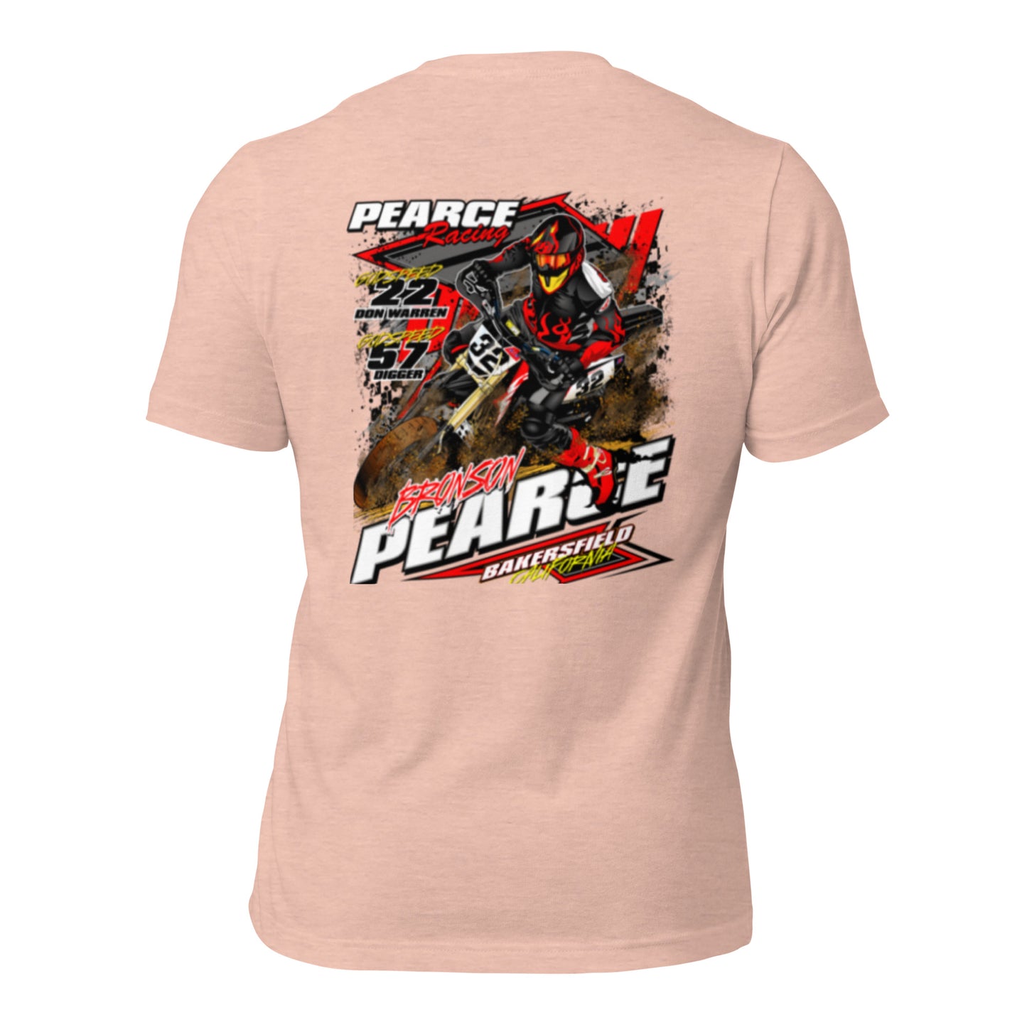 2023 Pearce Racing T-Shirt Bella + Canvas Light Colors