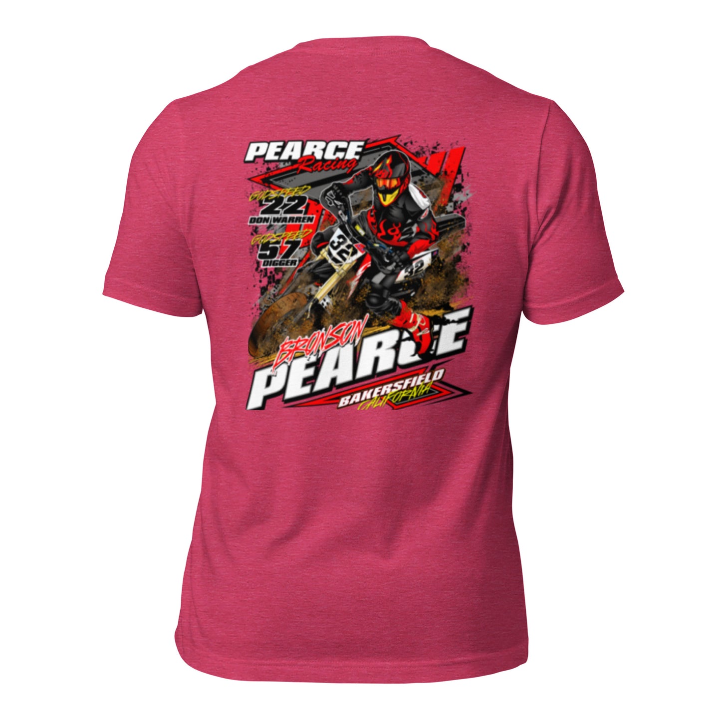 2023 Pearce Racing T-Shirt Bella + Canvas Light Colors