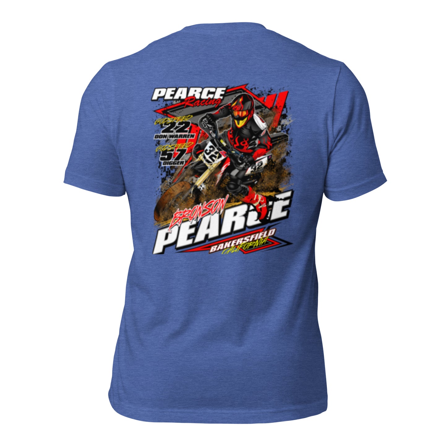 2023 Pearce Racing T-Shirt Bella + Canvas Light Colors