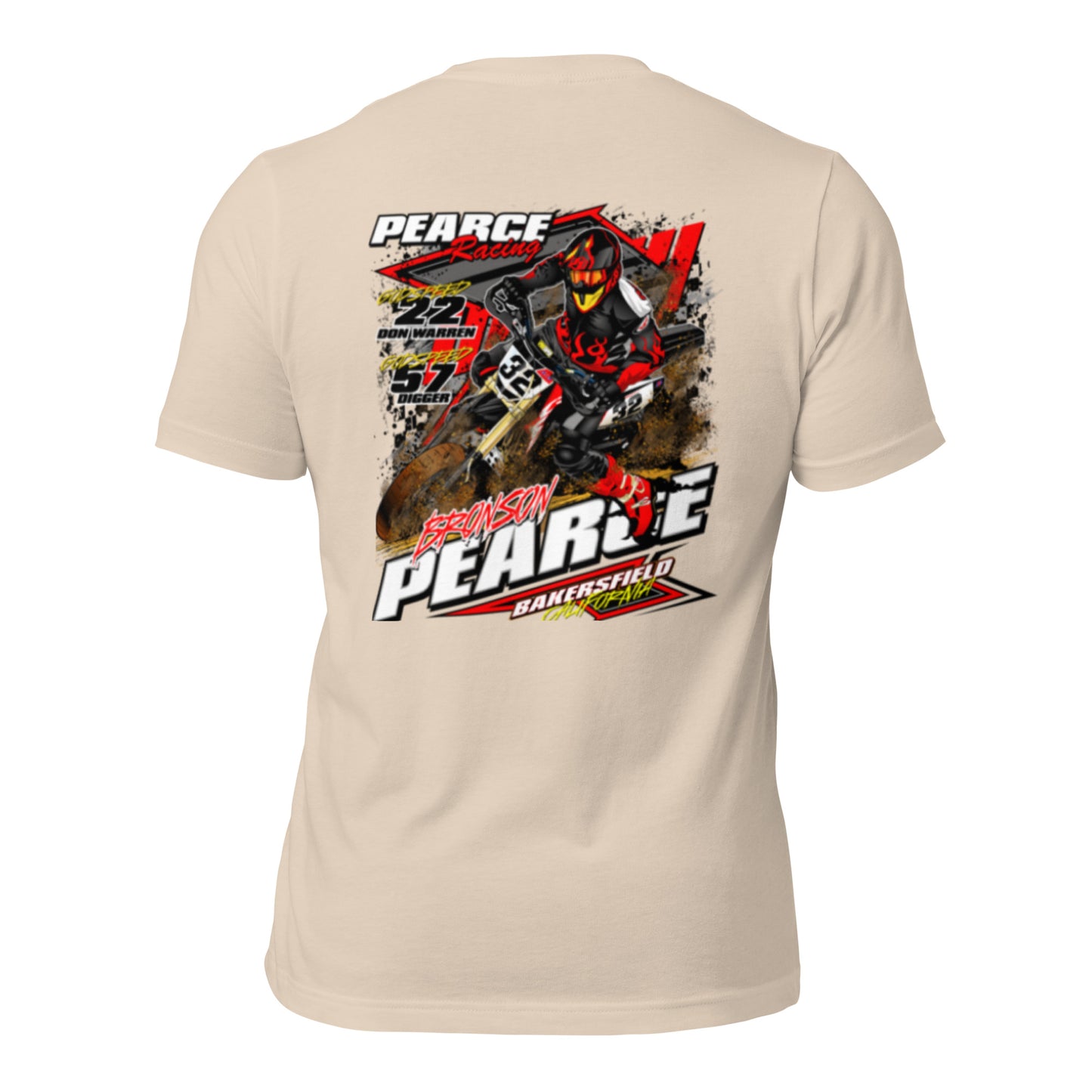 2023 Pearce Racing T-Shirt Bella + Canvas Light Colors