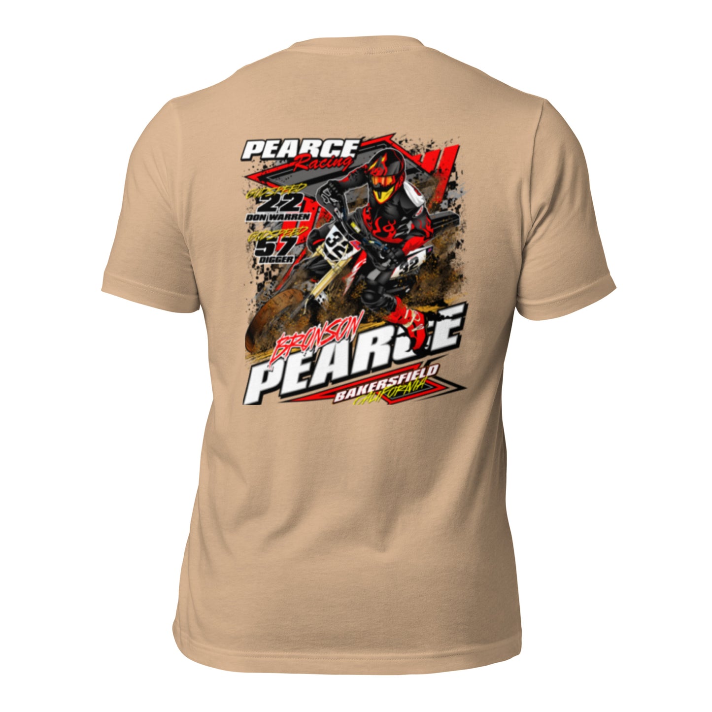 2023 Pearce Racing T-Shirt Bella + Canvas Light Colors