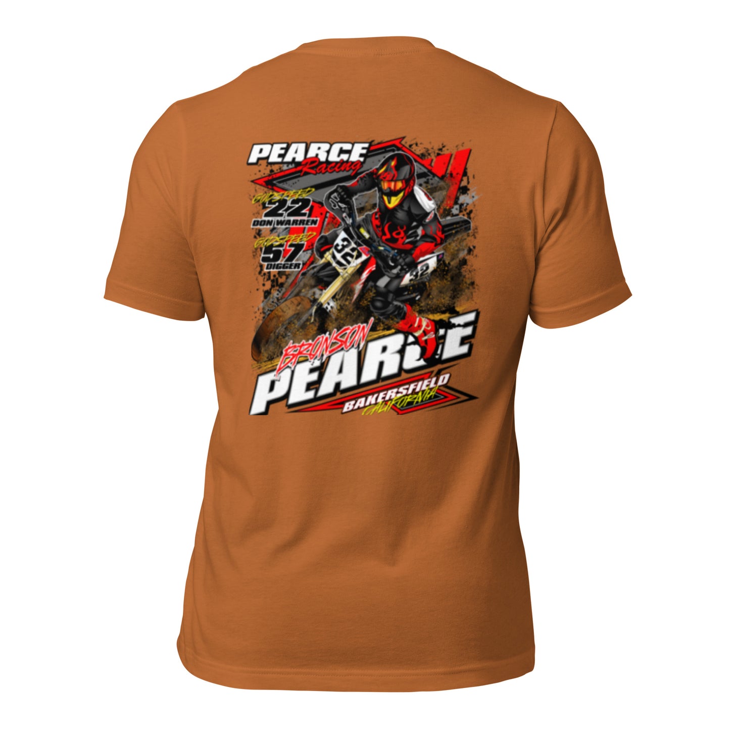 2023 Pearce Racing T-Shirt Bella + Canvas Light Colors
