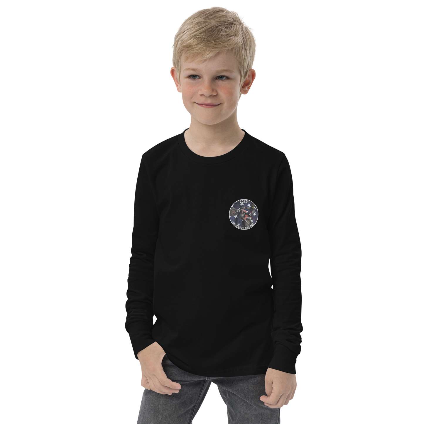 Youth OG Pearce Racing Wheelie Long Sleeve - Youth long sleeve tee