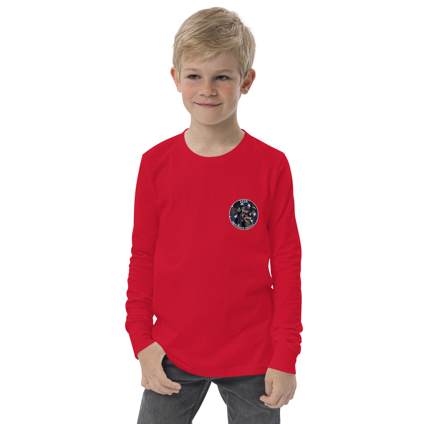Youth OG Pearce Racing Wheelie Long Sleeve - Youth long sleeve tee