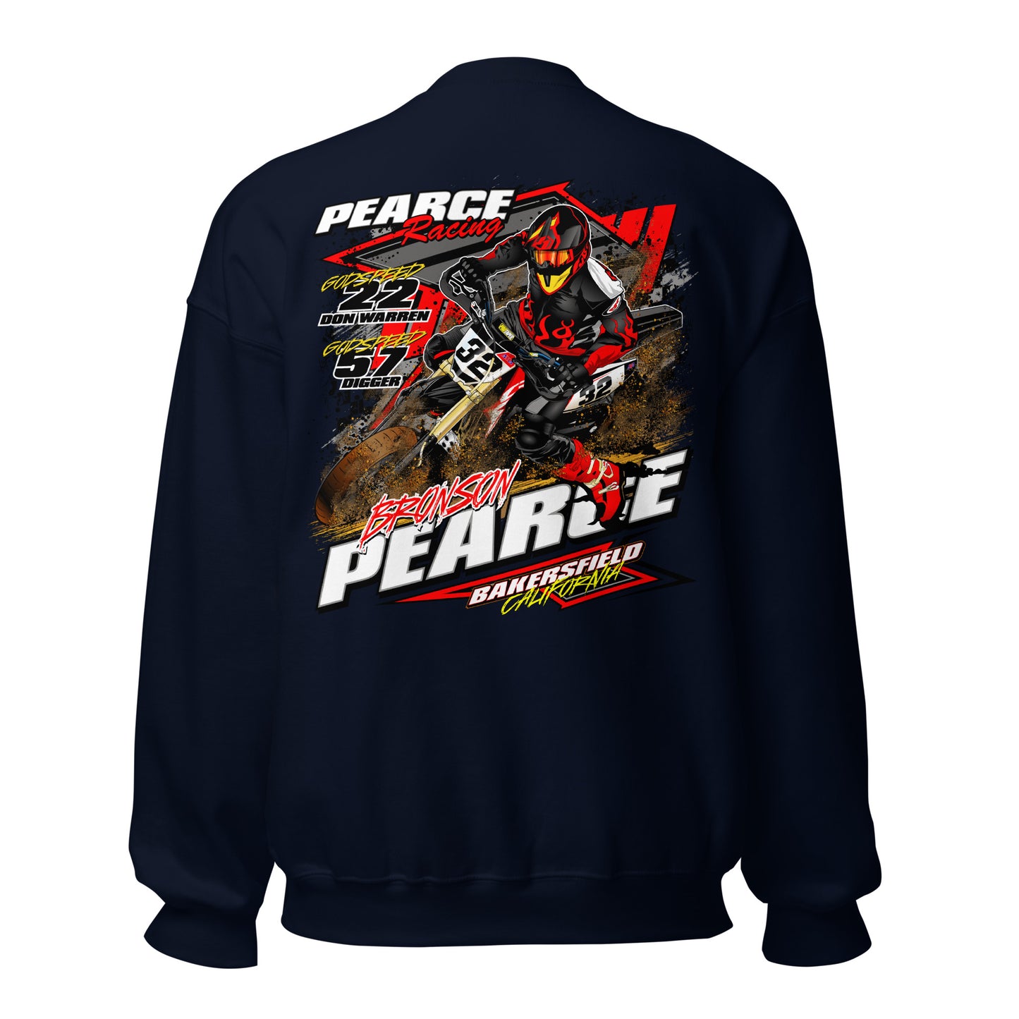 2023 Pearce Racing Crewneck White Logo's