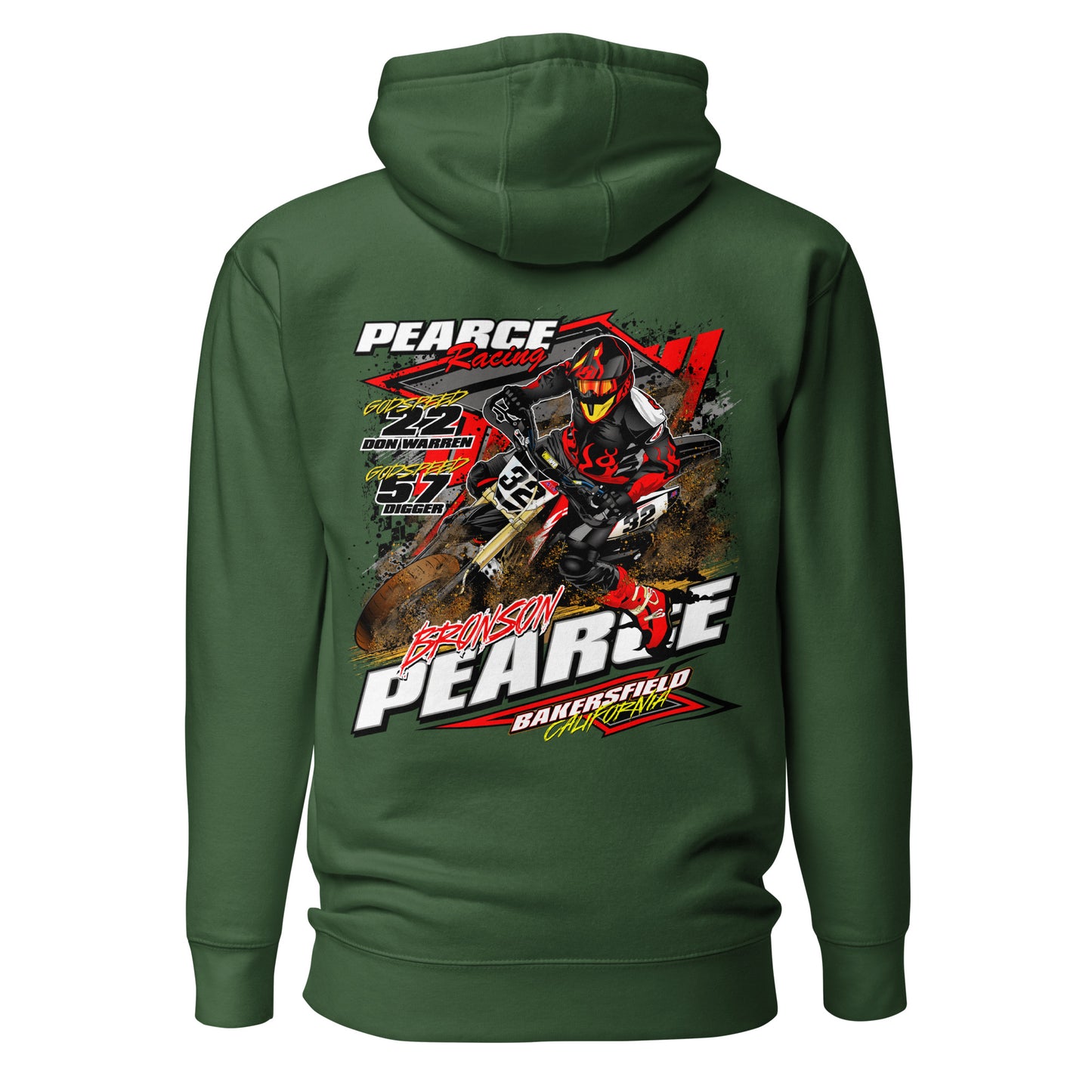 2023 Pearce Racing Hoodies Black Logo's