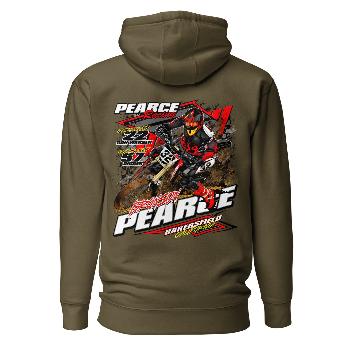 2023 Pearce Racing Hoodies Black Logo's