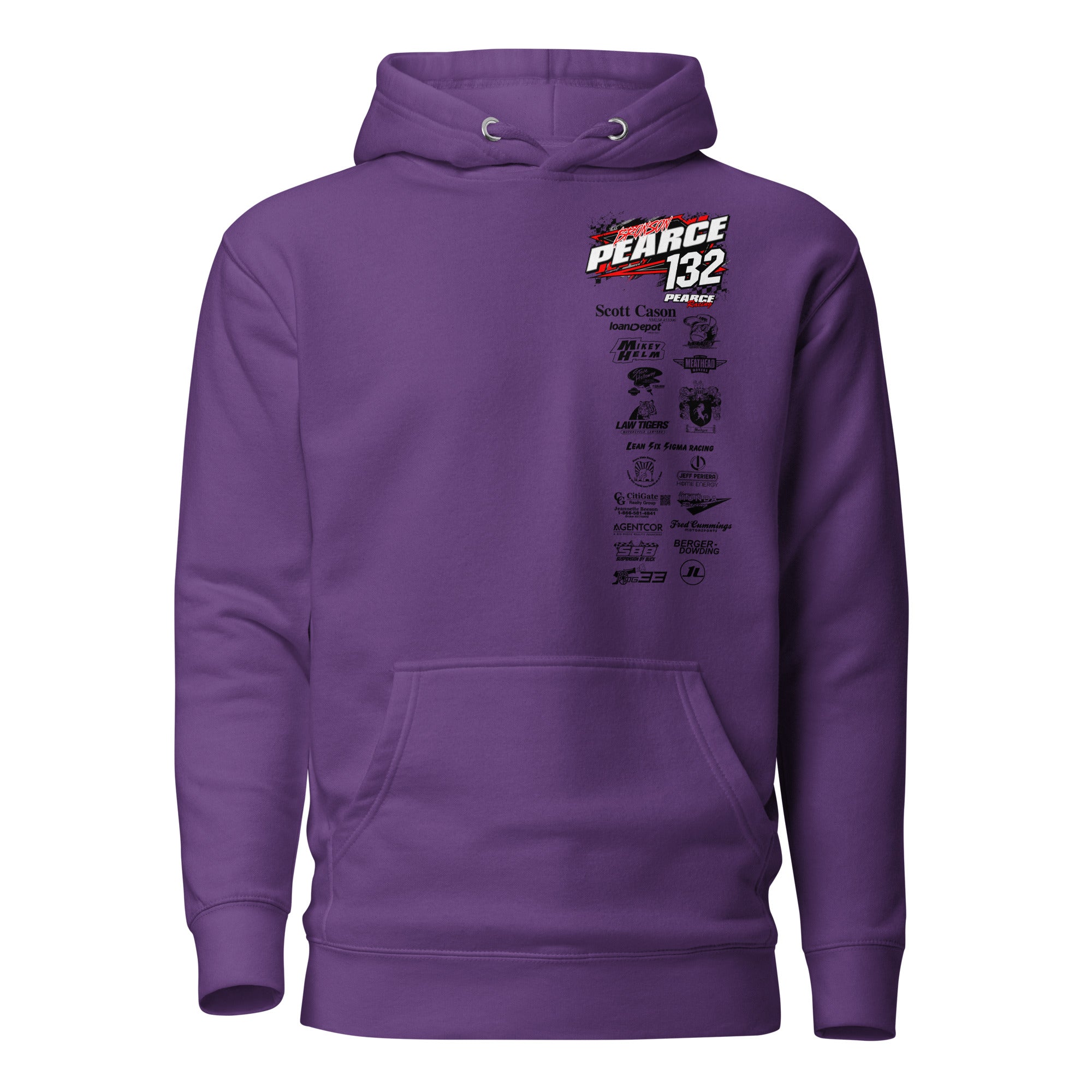 2023 Pearce Racing Hoodies Black Logo's