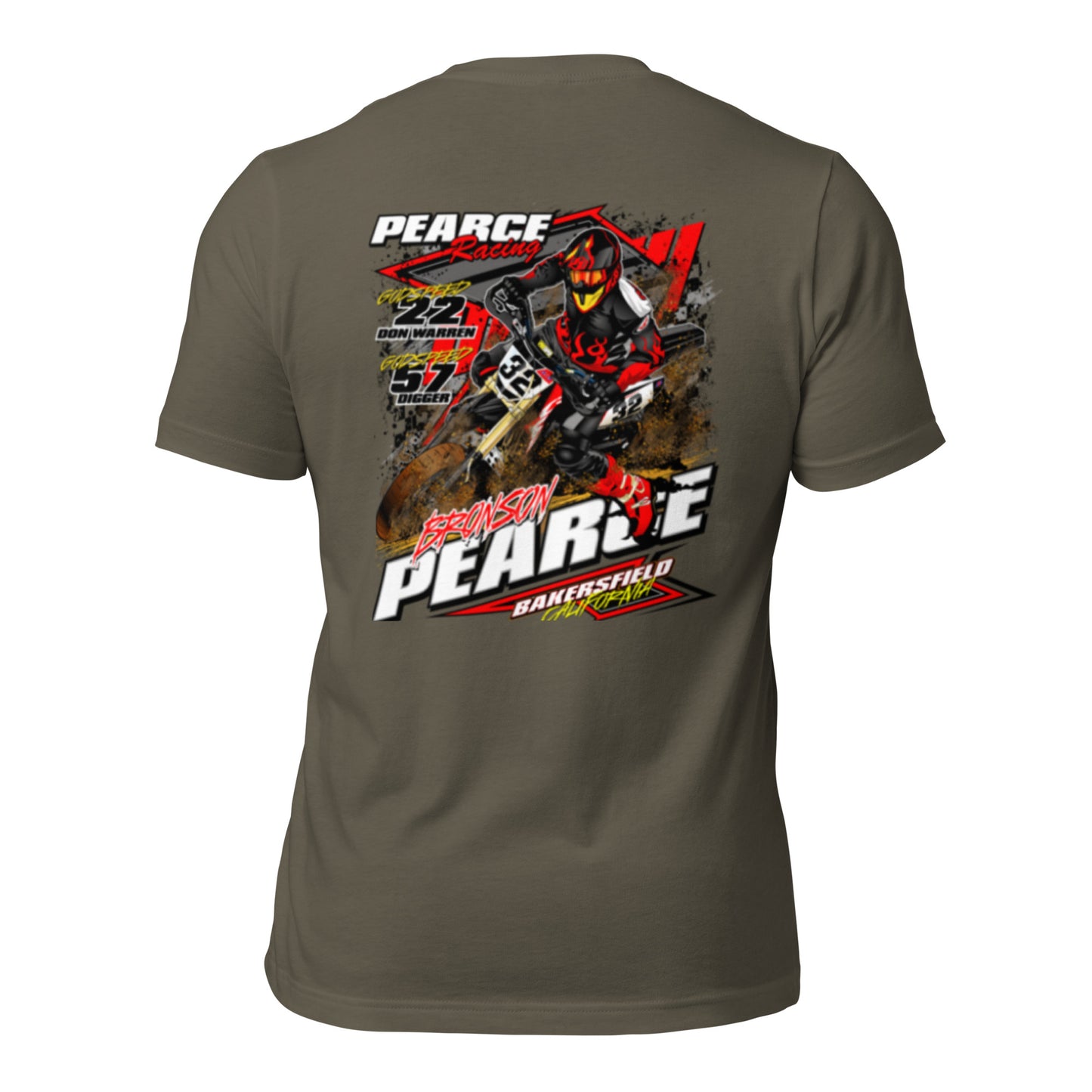 2023 Pearce Racing T-Shirt Bella + Canvas Light Colors